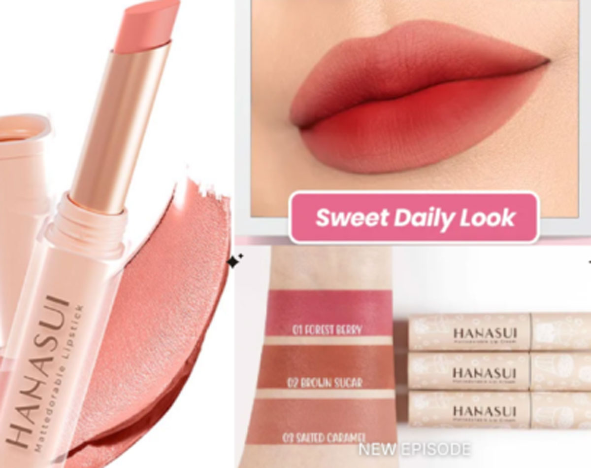 Hanasui Mattedorable Lip Cream: Pilihan Warna Terbaik untuk Bibir Hitam