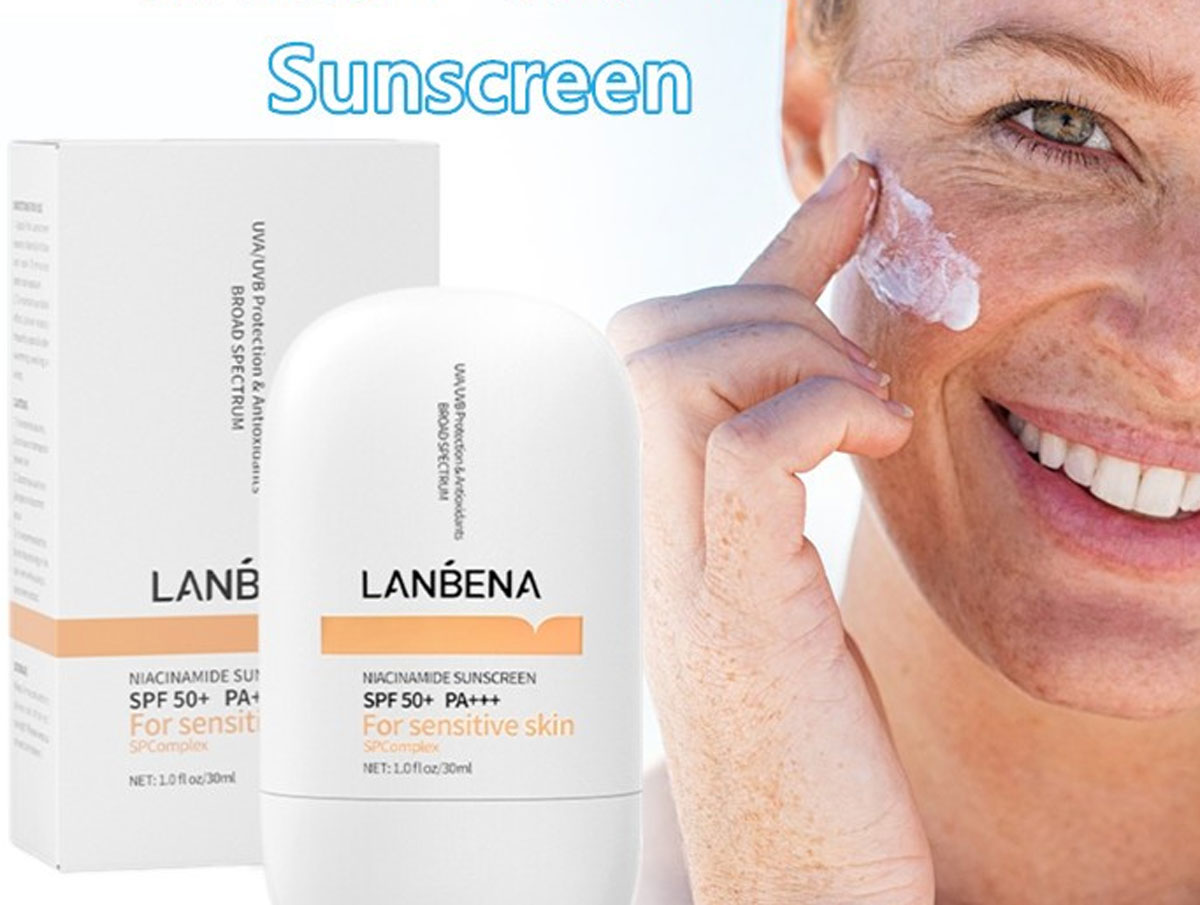 LANBENA Niacinamide Sunscreen SPF 50+ PA+++: Lindungi dan Cerahkan Kulit dengan Niacinamide