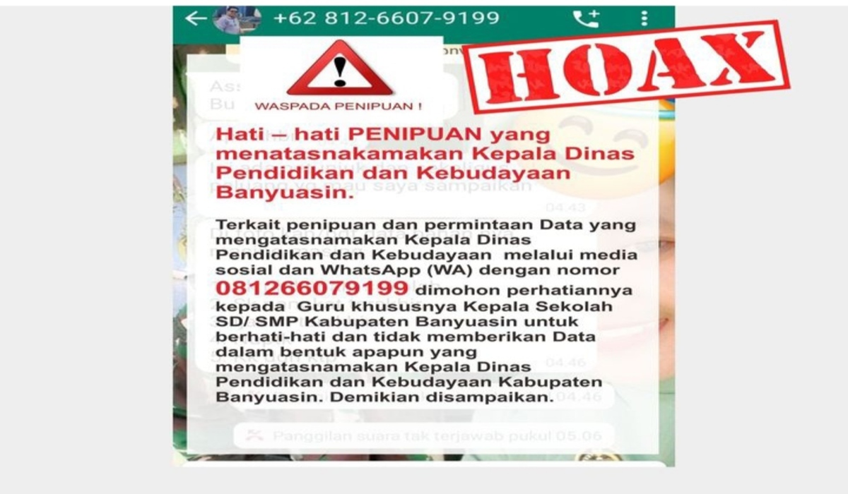 WA Kadisbud Di-retas, Waspada terhadap Hoax!