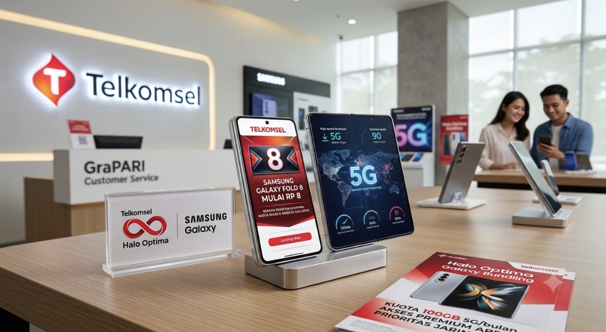 Gila! Telkomsel Lepas Samsung Galaxy Fold 8 Cuma Rp 8 via Halo Optimal