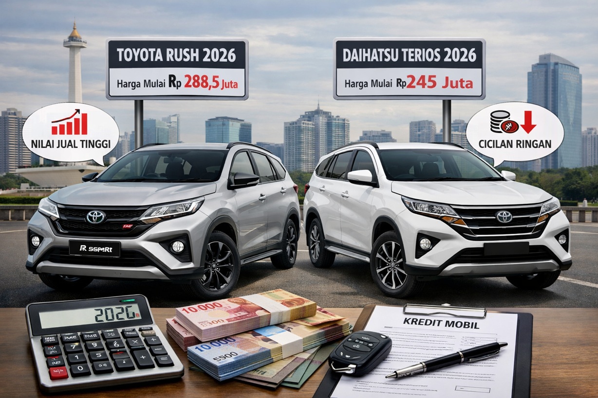 Perbandingan SUV Kembar 7-Seater: Toyota Rush GR Sport 2026 vs Daihatsu Terios R Custom 2026