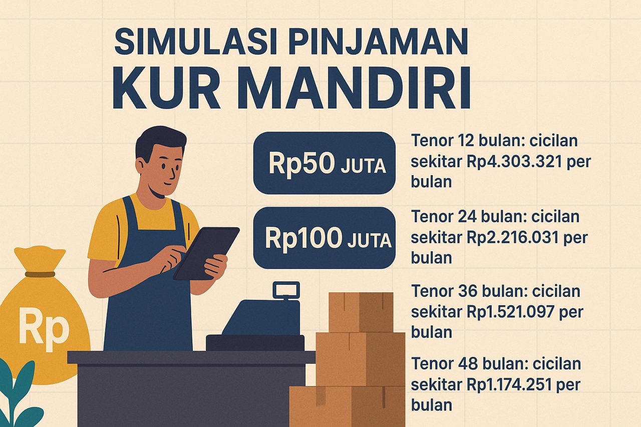 Simulasi KUR Mandiri 2025: Bunga Rendah, Cicilan Ringan Mulai Rp1,1 Juta per Bulan!