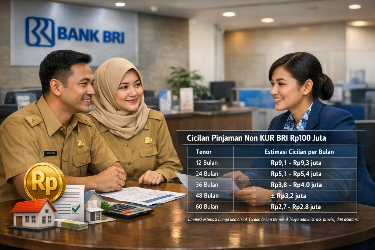 Pinjaman Non KUR BRI Rp100 Juta: Ini Cicilan Per Bulan dan Tenor hingga 60 Bulan