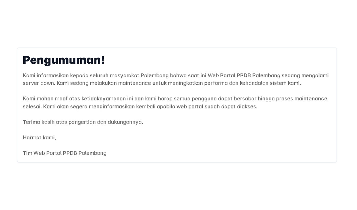 Pengumuman PPDB SMP Palembang Tertunda, Wali Murid Cemas Menjelang Idul Adha