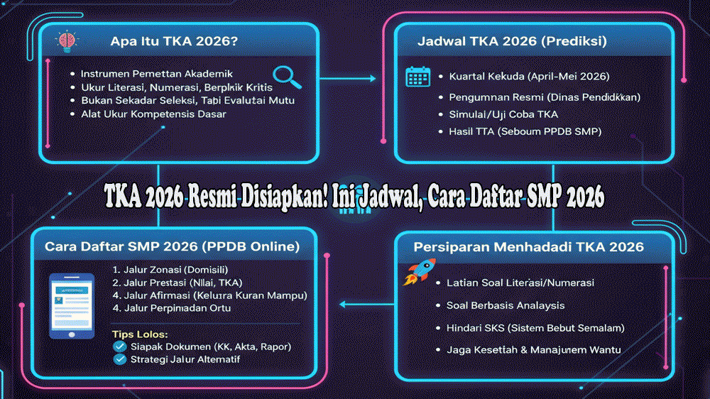 TKA 2026 Resmi Disiapkan! Ini Jadwal, Cara Daftar SMP 2026, dan Sikap Kementerian Pendidikan Dasar dan Menenga