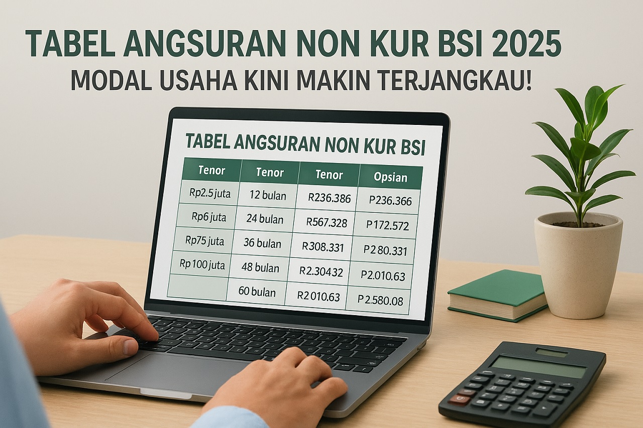 Tabel Angsuran Pinjaman Non KUR BSI 2025: Modal Usaha Kini Makin Terjangkau!
