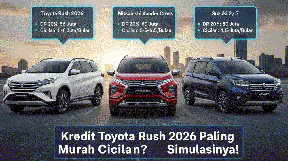 Kredit Toyota Rush 2026 Paling Murah Cicilannya? Ini Simulasi & Perbandingan Selevelnya!