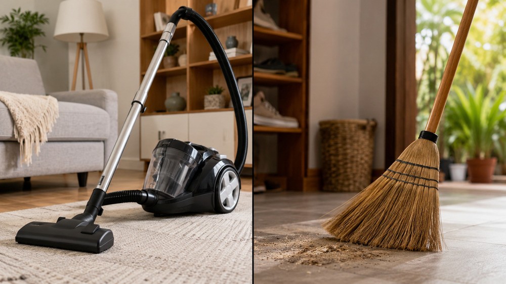 Vacuum Cleaner vs Sapu, Mana yang Lebih Efektif Membersihkan Rumah?