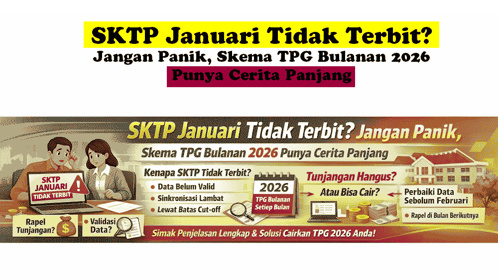 SKTP Januari Tidak Terbit? Jangan Panik, Skema TPG Bulanan 2026 Punya Cerita Panjang