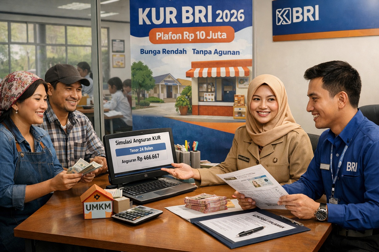 Pinjaman KUR BRI 2026 Plafon Rp10 Juta: Bunga Ringan, Tanpa Agunan, Cocok untuk UMKM dan Guru