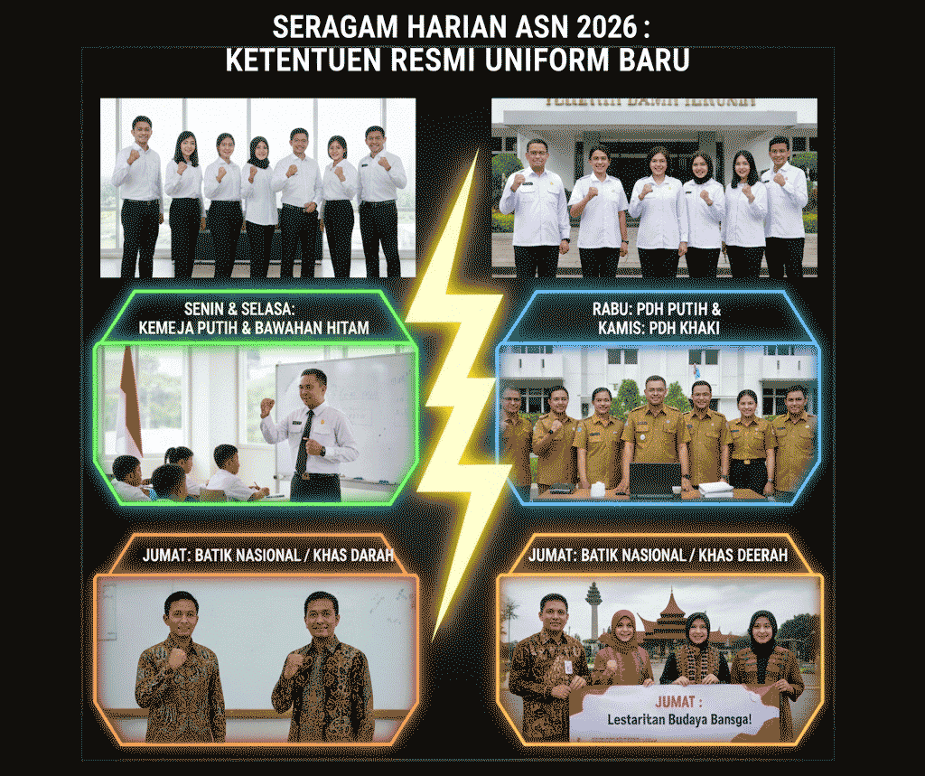 Seragam ASN 2026 Resmi Berlaku Nasional, Tak Ada Lagi Perbedaan PNS dan PPPK
