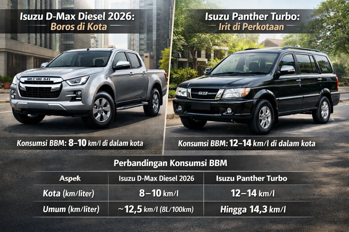 Perbandingan BBM Isuzu D-Max vs Panther, Jangan Salah Pilih Mobil Diesel