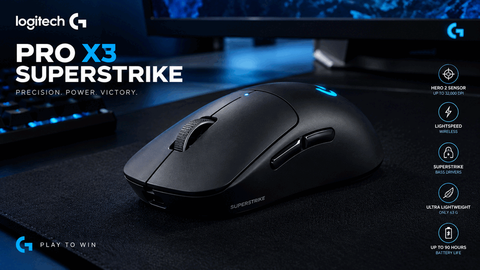 Logitech G PRO X3 SUPERSTRIKE Resmi Diperkenalkan, Bawa Teknologi Klik Haptic dan Baterai 135 Jam