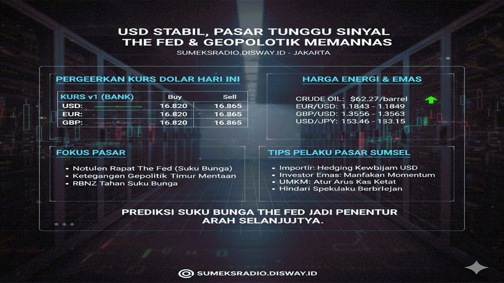 USD Stabil di Tengah Geopolitik Memanas, Pasar Tunggu Sinyal The Fed Malam Ini