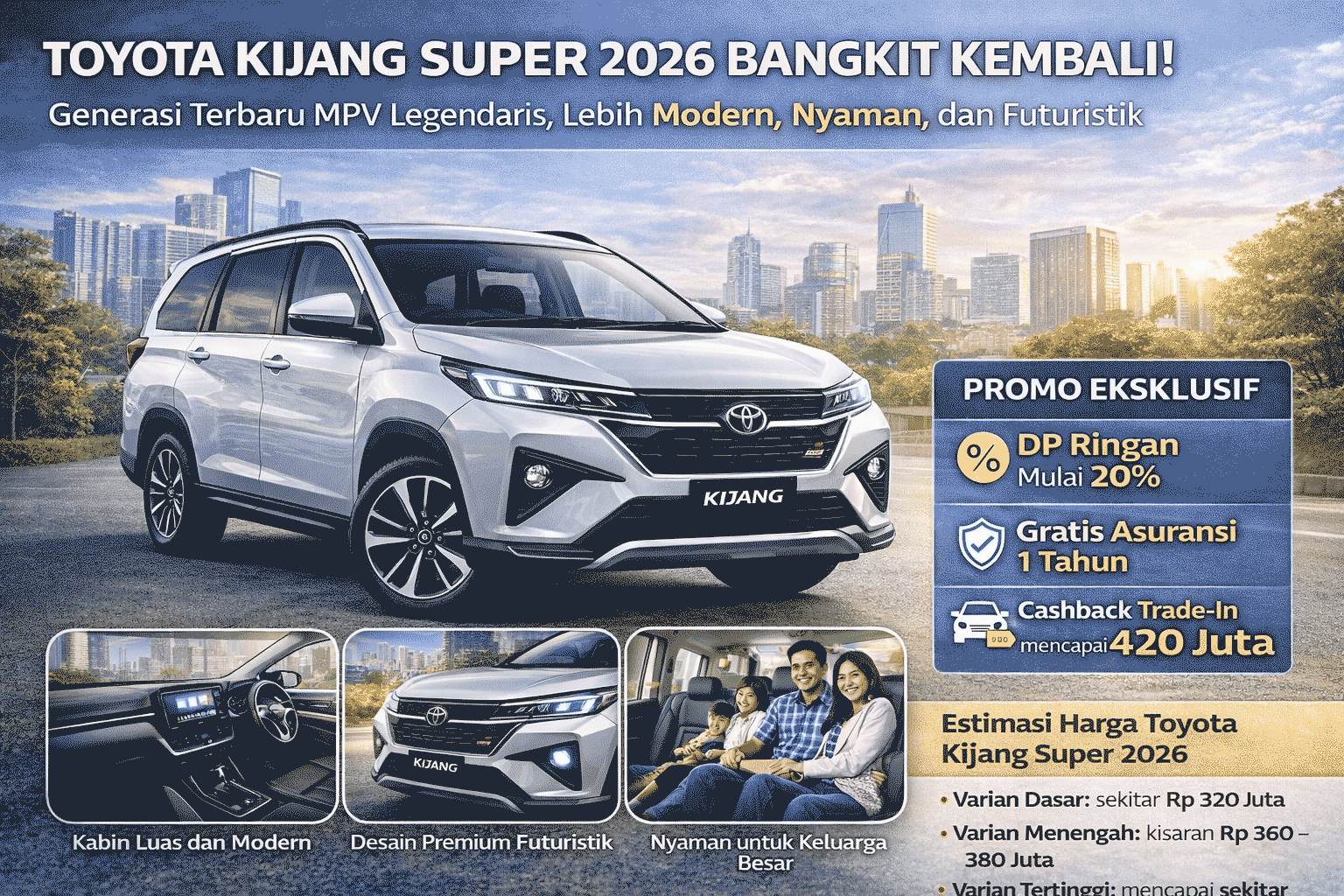 Toyota Kijang Super 2026 Bangkit! MPV Legendaris Kini Tampil Futuristik, Ini Spesifikasi Lengkap dan Estimasi 