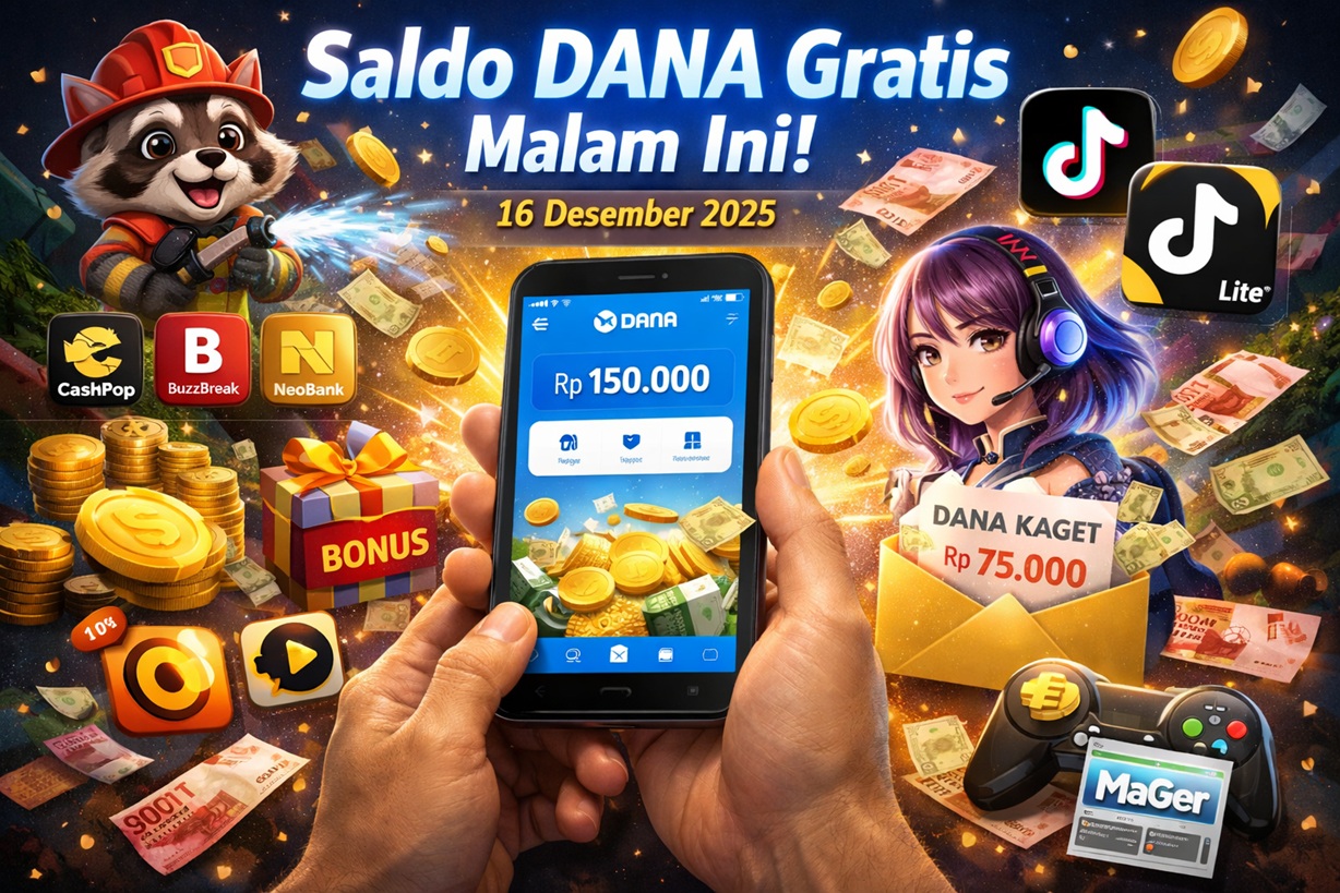Ada Saldo DANA Gratis Malam Ini! Ini Deretan Aplikasi dan Game Penghasil Uang 16 Desember 2025