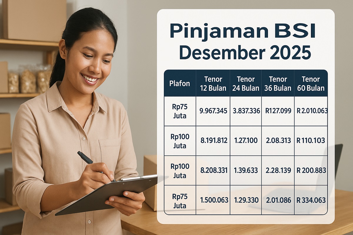 Tabel Pinjaman Non KUR BSI Desember 2025: Plafon, Syarat, dan Skema Pembiayaan Terbaru