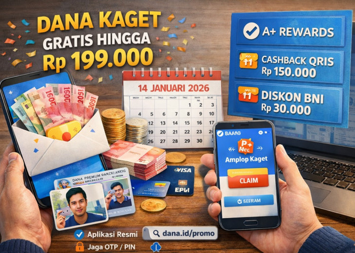 DANA Kaget: Kesempatan Saldo Gratis hingga Rp199.000, 14 Januari 2026