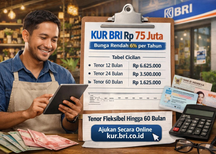  KUR BRI Rp75 Juta Tawarkan Bunga Rendah, Tenor Panjang hingga Lima Tahun