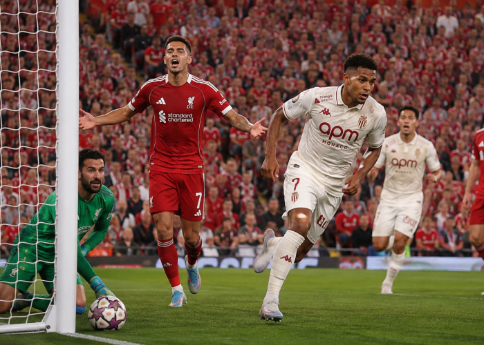 Liverpool Tumbang di Anfield! AS Monaco Bawa Pulang Kemenangan 3-2