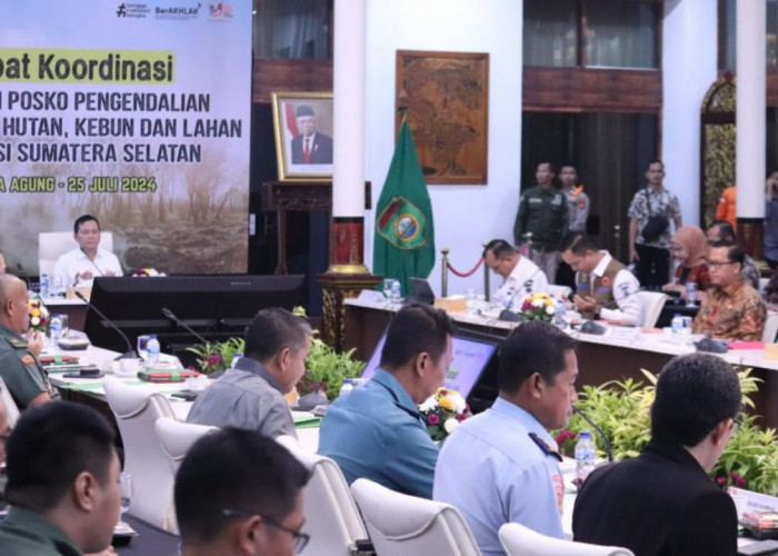 ini Hasil Rapat Koordinasi Aktivasi Posko Pengendalian Kebakaran Hutan dan Lahan Sumsel