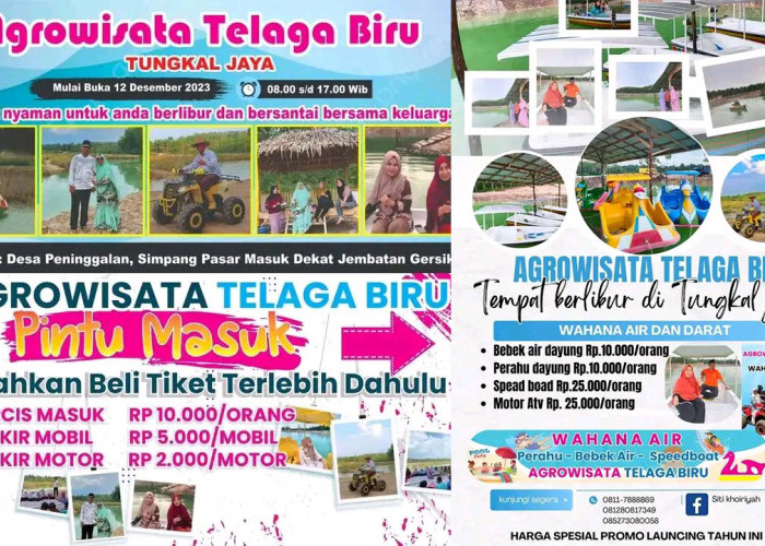 Spesial Promo Launching! Tempat Wisata Terbaru di Tungkal Jaya, AGROWISATA TELAGA BIRU di Musi Banyuasin !