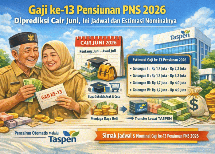 Gaji ke-13 Pensiunan PNS 2026 Diprediksi Cair Juni, Ini Jadwal dan Estimasi Nominalnya