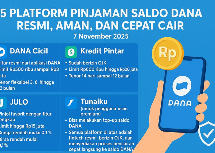5 Platform Pinjaman Saldo DANA Resmi, Aman, dan Cepat Cair Siang Hari Ini 7 November 2025