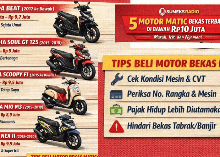 Bukan Motor Murahan! Ini 5 Motor Matic Bekas Terbaik di Bawah Rp10 Juta yang Paling Layak Dipakai Harian