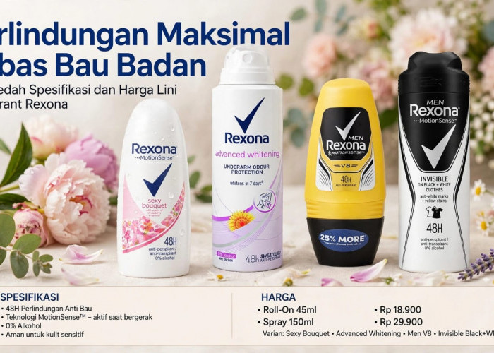 Perlindungan Maksimal Bebas Bau Badan: Membedah Spesifikasi dan Harga Lini Deodorant Rexona