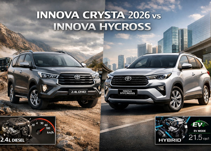 Toyota Kijang Innova Crysta 2026 vs Innova Hycross: Dua MPV Toyota, Dua Karakter Berbeda