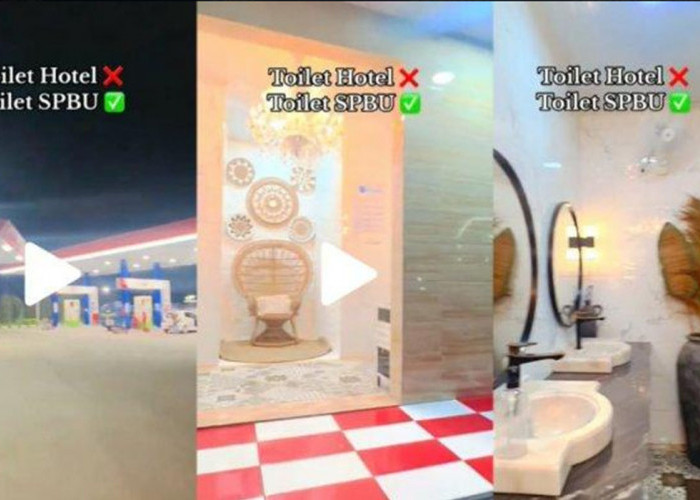 SPBU Sukabumi Punya Toliet Mewah! Video Viral di TikTok dan Membuat Orang Penasaran, Seperti Toilet Hotel !