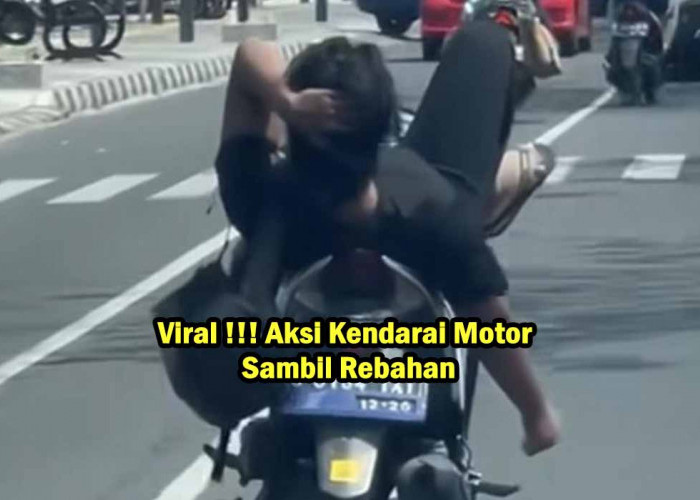 Heboh! Pria Kendarai Sepeda Motor Sambil Rebahan di Depok, Aksinya Terekam Kamera e-TLE !