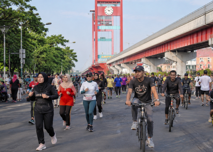 Gaya Hidup Sehat Makin Digemari, Warga Sumsel Rutin Ikuti Car Free Day
