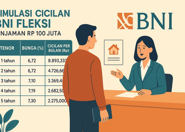 Simulasi dan Syarat Pinjaman BNI Fleksi 2025: Pinjaman Hingga Rp 100 Juta, Cicilan Fleksibel Mulai Rp 2,3 Juta