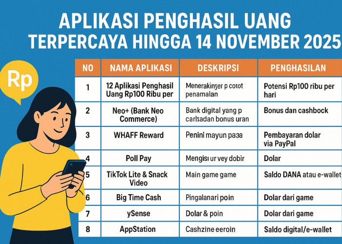 9 Aplikasi Penghasil Uang Terpercaya hingga 14 November 2025