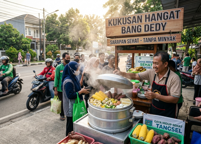 Asap Tipis Memikat Selera: Kukusan Bang Dedy Sukses 'Ubah' Kebiasaan Sarapan Tangsel