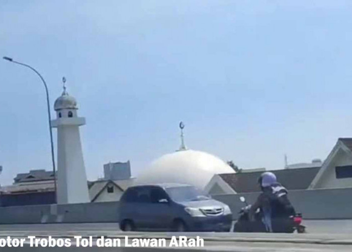 BAHAYA! Pemotor Wanita Terobos Tol Lawan Arah di Makassar, Ternyata Ini Penyebabnya !