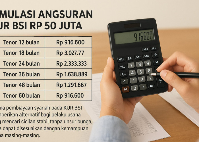 Tabel Simulasi Angsuran Pinjaman KUR BSI Rp 50 Juta: Tenor 12–60 Bulan dan Syarat Pengajuan 2025