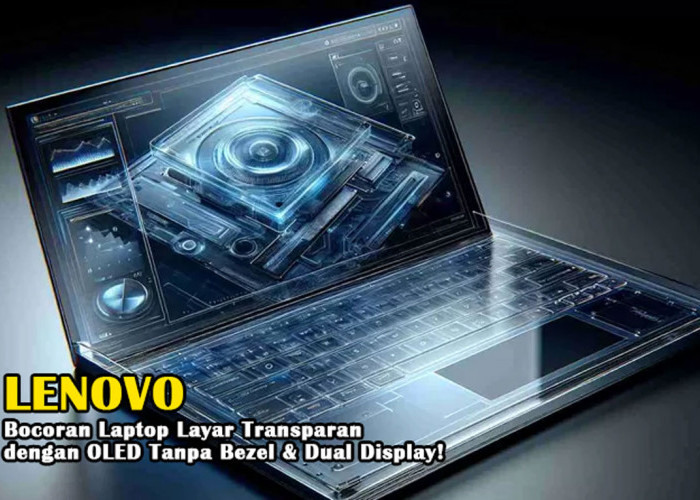 Lenovo Menggebrak! Bocoran Laptop Layar Transparan dengan OLED Tanpa Bezel & Dual Display! Mau ? Cek Yuk!