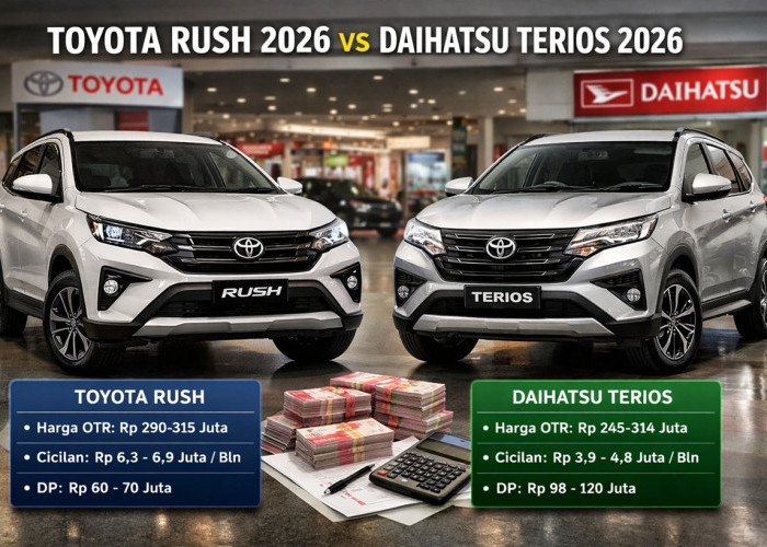 Perbandingan Simulasi Kredit Toyota Rush vs Daihatsu Terios Januari 2026 