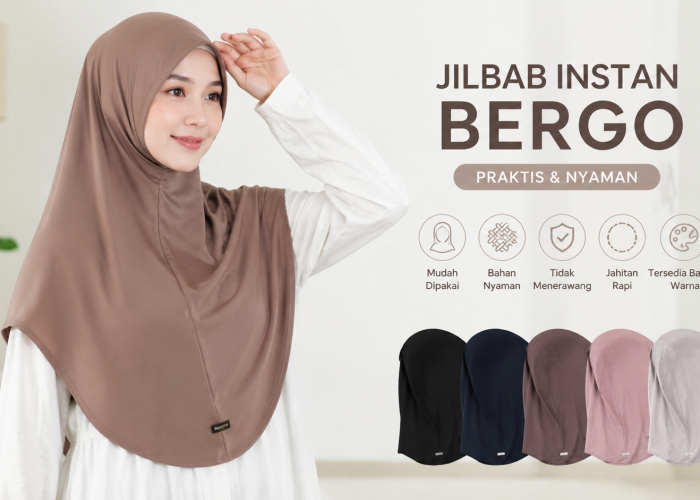 Mengenal Jilbab Instan Bergo, Kerudung Praktis dengan Banyak Pilihan Model