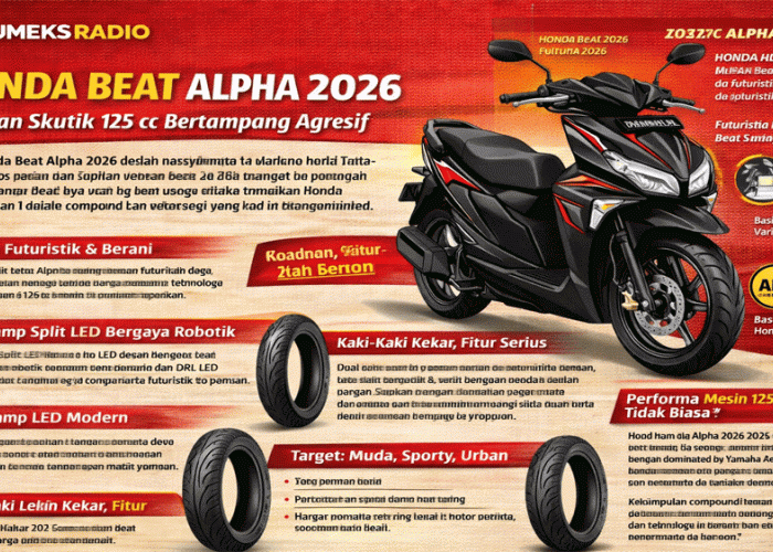 Honda Beat Alpha 2026 Menggema! Skutik 'Beat 150' Siap Tantang Yamaha Aerox Alpha