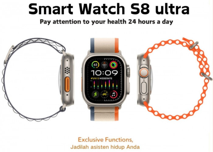 Tangguh dengan Layar Sentuh & Fitur Unggulan Lho! Inilah Samsung SmartWatch S8 MAX Watch 8 Pro iWatch