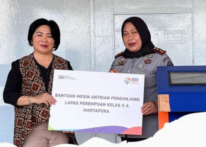 BRI Dukung Modernisasi Layanan di Lapas Perempuan Martapura dengan Mesin Antrean