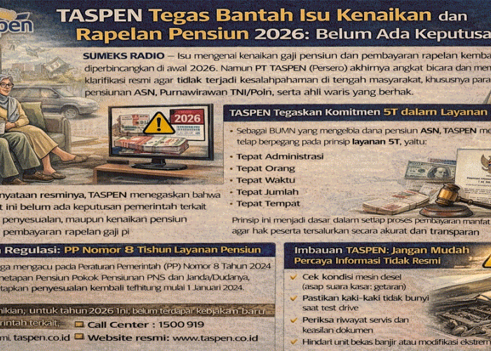 TASPEN Tegas Bantah Isu Kenaikan dan Rapelan Pensiun 2026: Belum Ada Keputusan Pemerintah!