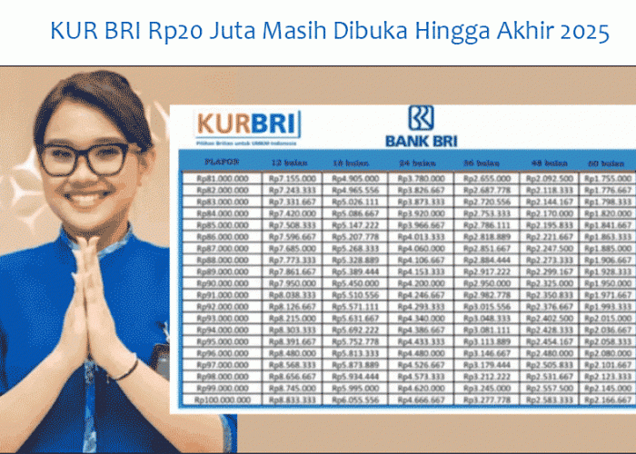 KUR BRI Rp20 Juta Masih Dibuka Hingga Akhir 2025: Kuota Menipis, Bunga Rendah,Prosedur Pengajuan Semakin Mudah