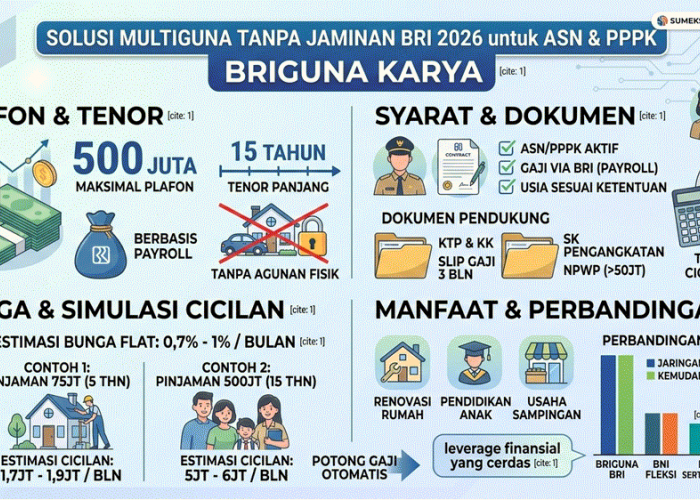 Briguna Karya BRI 2026 Cair hingga Rp500 Juta! ASN & PPPK Bisa Ajukan Tanpa Jaminan