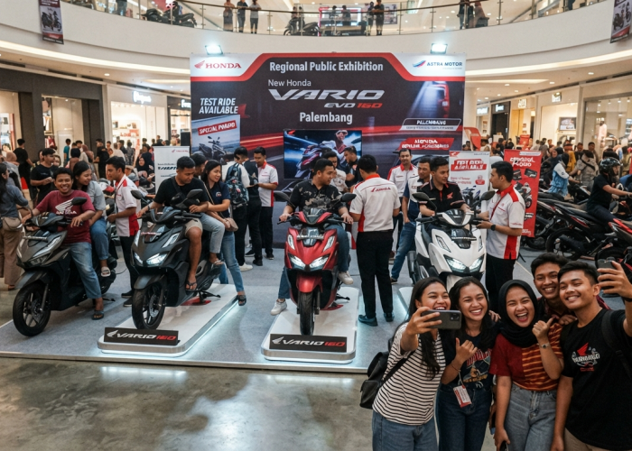 Jangan Lewatkan Keseruannya! Pameran Eksklusif Honda Vario Evo 160 Gebrak Kota Pempek