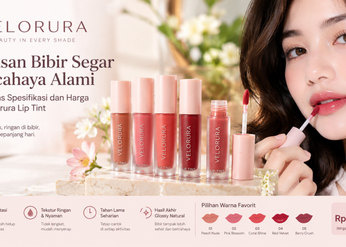 Pulasan Bibir Segar Bercahaya Alami: Mengulas Spesifikasi dan Harga Lini Velorura Lip Tint